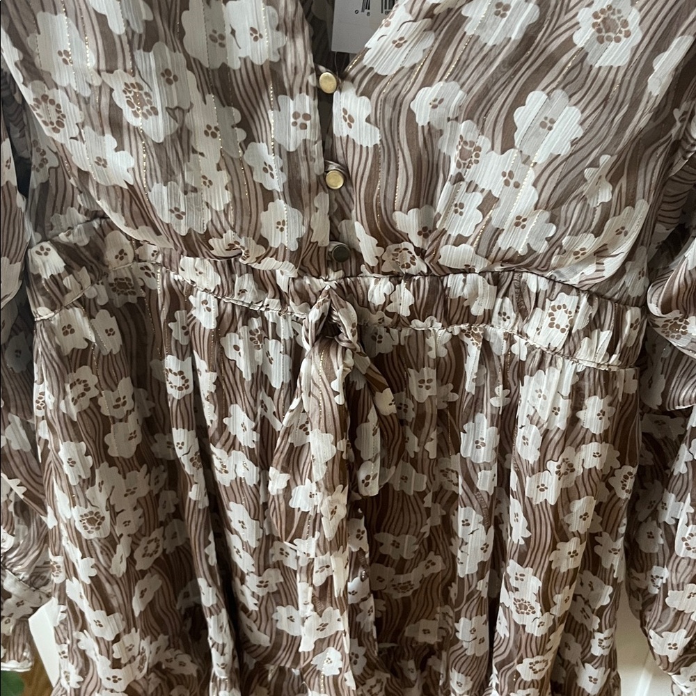Sabina musayev Evan long sleeve floral mini dress sz M NWT - Picture 5 of 7